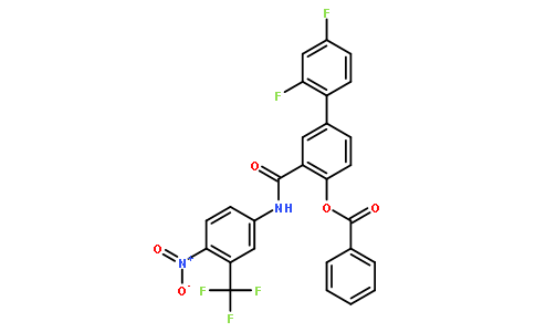 [4-(2,4-difluorophenyl)-2-[[4-nitro-3-(trifluoromethyl)phenyl]carbamoyl]phenyl] benzoate