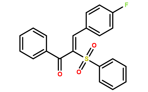 2-丙烯-1-酮,  3-(4-氟苯基)-1-苯基-2-(苯磺酰)-,   (E)-