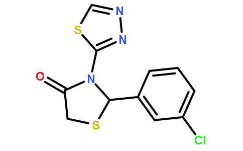 2-(3-chlorophenyl)-3-(1,3,4-thiadiazol-2-yl)-1,3-thiazolidin-4-one