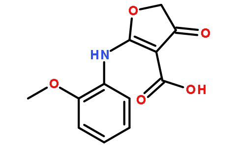 2-(2-methoxyanilino)-4-oxofuran-3-carboxylic acid