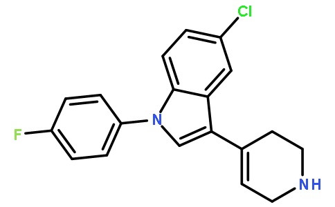 5-氯-1-(4-氟苯基)-3-(1,2,3,6-四氢吡啶-4-基)-1H-吲哚