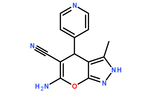 6-Amino-3-methyl-4-(4-pyridinyl)-2,4-dihydropyrano[2,3-c]pyrazole -5-carbonitrile
