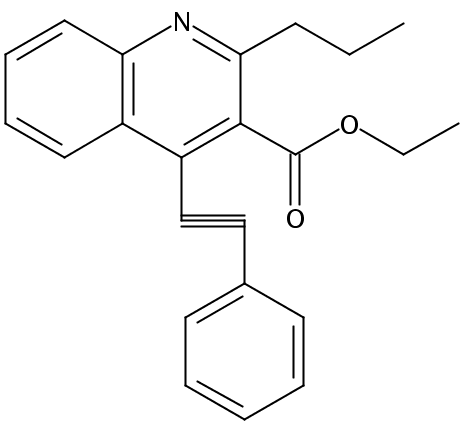 ethyl 4-(2-phenylethynyl)-2-propyl-quinoline-3-carboxylate
