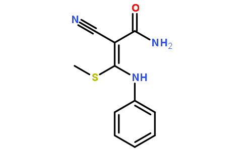 3-anilino-2-cyano-3-methylsulfanylprop-2-enamide