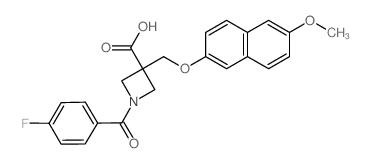 1-(4-氟苯甲酰基)-3-(((6-甲氧基萘-2-基)氧基)甲基)氮杂环丁烷-3-羧酸