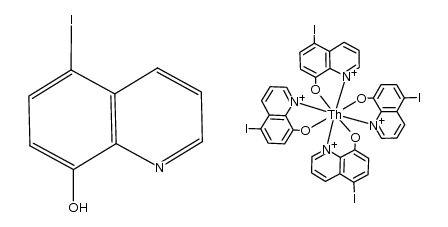 tetrakis(5-iodo-8-quinolinolato)thorium(IV) * 5-iodo-8-quinolinol