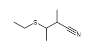 3-(ethylthio)-2-methylbutanenitrile