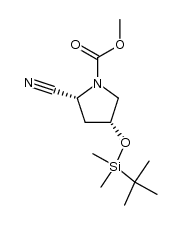 (2R,4R)-4-<(tert-Butyl)dimethylsilyloxy-2-cyanopyrrolidin-1-carbonsaeure-methylester