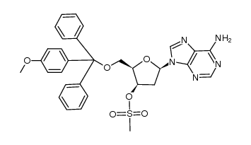 9-<2-Deoxy-3-O-methanesulphonyl-5-O-(4-monomethoxytrityl)-β-D-threo-pentofuranosyladenine