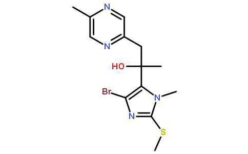 2-(5-bromo-3-methyl-2-methylsulfanylimidazol-4-yl)-1-(5-methylpyrazin-2-yl)propan-2-ol