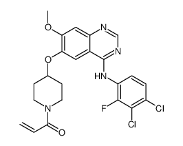 1-(4-((4-((3,4-二氯-2-氟苯基)氨基)-7-甲氧基-6-喹唑啉基)氧基)-1-哌啶基)-2-丙烯-1-酮