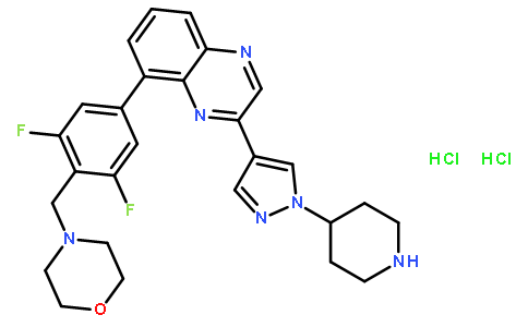 4-(2,6-二氟-4-(3-(1-(哌啶-4-基)-1H-吡唑-4-基)喹喔啉-5-基)苄基)吗啉