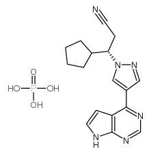 (betaR)-beta-环戊基-4-(7H-吡咯并[2,3-d]嘧啶-4-基)-1H-吡唑-1-丙腈磷酸盐