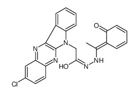2-(2-chloroindolo[2,3-b]quinoxalin-6-yl)-N'-[(1E)-1-(6-oxocyclohexa-2,4-dien-1-ylidene)ethyl]acetohydrazide