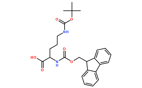 N-Fmoc-N'-Boc-L-鸟氨酸; N-芴甲氧羰基-N'-叔丁氧羰基-L-鸟氨酸