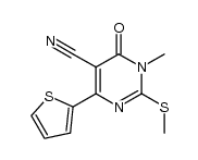 3,4-dihydro-3-methyl-2-methylthio-4-oxo-6-(2-thienyl)-5-pyrimidinecarbonitrile