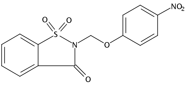 2-[(4-nitrophenoxy)methyl]-1,1-dioxo-1,2-benzothiazol-3-one
