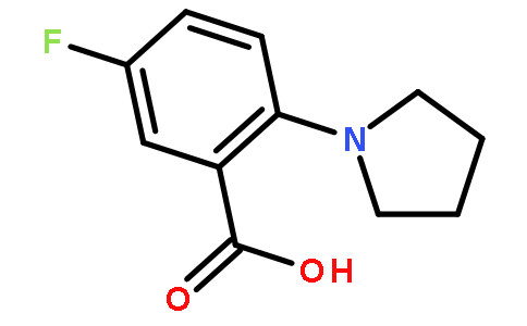 2-(1-吡咯*烷基)-5-氟苯甲酸(1096304-38-9)