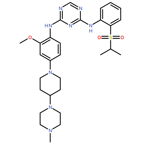 N2-[2-甲氧基-4-[4-(4-甲基-1-哌嗪基)-1-哌啶基]苯基]-N4-[2-[(1-甲基乙基)磺酰基]苯基]-1,3,5-三嗪-2,4-二胺