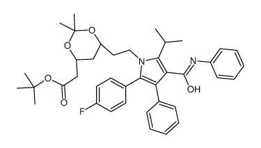 tert-butyl 2-[(4S,6R)-6-[2-[2-(4-fluorophenyl)-3-phenyl-4-(phenylcarbamoyl)-5-propan-2-ylpyrrol-1-yl]ethyl]-2,2-dimethyl-1,3-dioxan-4-yl]acetate