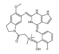 2-[[2-[[1-[(二甲基氨基)乙酰基]-5-(甲氧基)-2,3-二氢-1H-吲哚-6-基]氨基]-7H-吡咯并[2,3-d]嘧啶-4-基]氨基]-6-氟-N-甲基苯甲酰胺