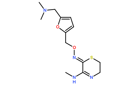 5,6-二氢-3-(甲基氨基)-2H-1,4-噻嗪-2-酮O-[[5-[(二甲基氨基)甲基]-2-呋喃基]甲基]肟