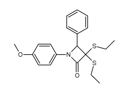 3-bis(ethylthio)-1-(4'-methoxyphenyl)-4-phenylazetidin-2-one
