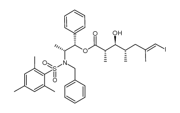 (2S,3S,4S,E)-((1S,2R)-2-(N-benzyl-2,4,6-trimethylphenylsulfonamido)-1-phenylpropyl) 3-hydroxy-7-iodo-2,4,6-trimethylhept-6-enoate