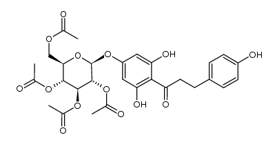 (2R,3R,4S,5R,6S)-2-(acetoxymethyl)-6-(3,5-dihydroxy-4-(3-(4-hydroxyphenyl)propanoyl)phenoxy)tetrahydro-2H-pyran-3,4,5-triyl triacetate