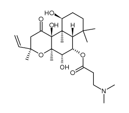 6β-(3-dimethylaminopropionyloxy)-1α,7β,9α-trihydroxy-8,13-epoxy-labd-14-en-11-one