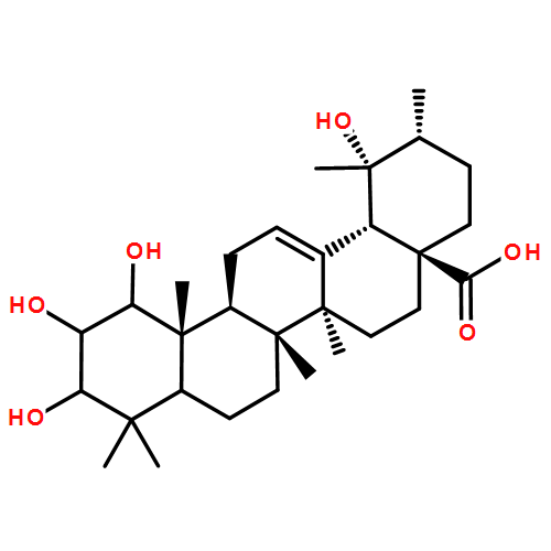 1,2,3,19-四羟基-12-乌苏烯-28-酸对照品(标准品) | 113558-03-5