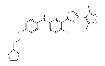 4-(5-(3,5-二甲基异噁唑-4-基)噻吩-2-基)-5-甲基-n-(4-(2-(吡咯烷-1-基)乙氧基)苯基)嘧啶-2-胺