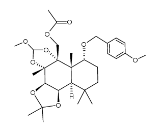 ((3aR,3bS,6aS,6bS,7R,10aR,10bR)-5-methoxy-7-((4-methoxybenzyl)oxy)-2,2,3b,6b,10,10-hexamethyldecahydronaphtho[1,2-d:3,4-d']bis([1,3]dioxole)-6a-yl)methyl acetate