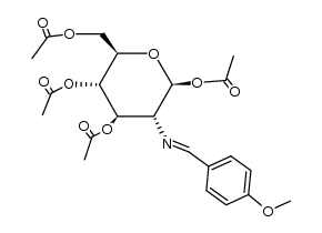 1,3,4,6-Tetra-O-acetyl-2-desoxy-2-[4-methoxy-benzylidenamino]-β-D-glucopyranose