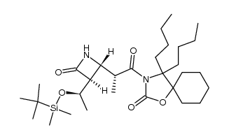 (3S,4R)-3-[(R)-1-(t-Butyldimethylsilyloxy)ethyl]-4-[(R)-1-(4,4-dibutyl-5,5-pentamethylene-2-oxazolidone-3-carbonyl)ethyl]-2-azetidinone