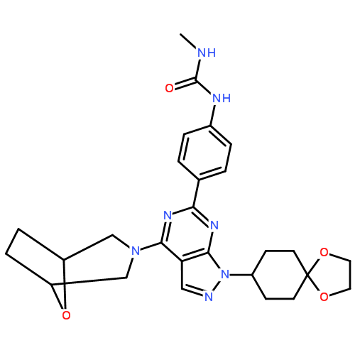 N-[4-[1-(1,4-二氧杂螺[4.5]癸烷-8-基)-4-(8-氧杂-3-氮杂双环[3.2.1]辛烷-3-基)-1H-吡唑并[3,4-D]嘧啶-6-基]苯基]-N''-甲基脲