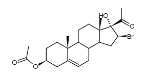16β-Brom-3β,17α-dihydroxy-pregn-5-en-20-on-3β-acetat