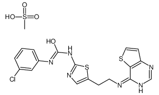 N-(3-氯苯基)-N'-[5-[2-(噻吩并3,2-D]嘧啶-4-基氨基)乙基]-2-噻唑基]脲甲磺酸盐 (1:1)