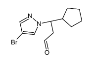 (3R)-3-(4-Bromo-1H-pyrazol-1-yl)-3-cyclopentylpropanal