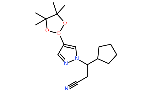 (βR)-β-环戊基-4-(4,4,5,5-四甲基-1,3,2-二氧杂硼杂环戊烷-2-基)-1H-吡唑-1-丙腈