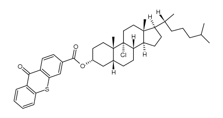 (3R,5R,8S,9R,10S,13R,14S,17R)-9-chloro-10,13-dimethyl-17-((R)-6-methylheptan-2-yl)hexadecahydro-1H-cyclopenta[a]phenanthren-3-yl 9-oxo-9H-thioxanthene-3-carboxylate