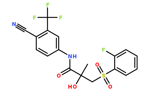 N-(4-氰基-3-(三氟甲基)苯基)-3-((2-氟苯基)磺酰基)-2-羟基-2-甲基丙酰胺