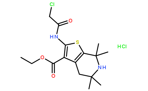 乙基 2-[(氯乙酰基)氨基]-5,5,7,7-四甲基-4,5,6,7-四氢噻吩并[2,3-c]吡啶-3-甲酸酯 盐酸盐