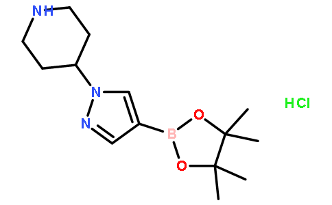 4-(4-(4,4,5,5-四甲基-1,3,2-二氧硼杂环戊烷-2-基)-1H-吡唑-1-基)哌啶盐酸盐