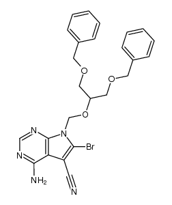 4-amino-6-bromo-5-cyano-7-[[1,3-bis(benzyloxy)-2-propoxy]methyl]pyrrolo[2,3-d]pyrimidine
