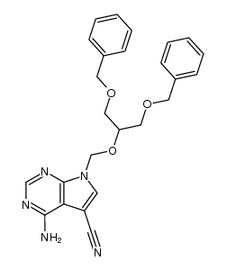 2-amino-5-cyano-7-[[1,3-bis(benzyloxy)-2-propoxy]methyl]pyrrolo[2,3-d]pyrimidine