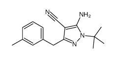 5-amino-1-tert-butyl-3-[(3-methylphenyl)methyl]pyrazole-4-carbonitrile