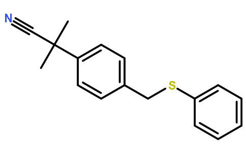 2-甲基-2-(4-((苯基硫代)甲基)苯基)丙腈