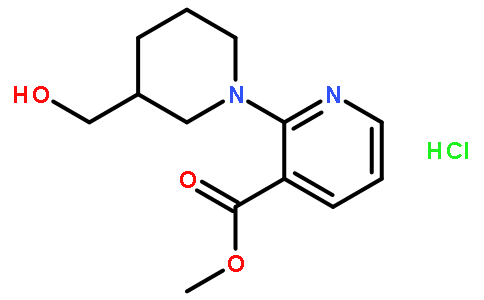 2-[3-(羟基甲基)-1-哌啶基]-3-吡啶羧酸甲酯盐酸盐