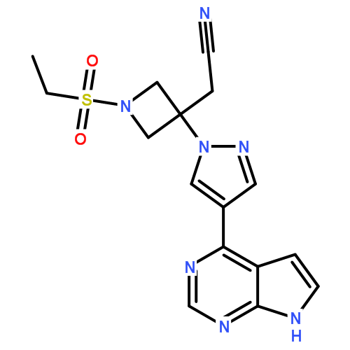 1-(乙基磺酰基)-3-[4-(7H-吡咯并[2,3-d]嘧啶-4-基)-1H-吡唑-1-基]-3-氮杂环丁烷乙腈